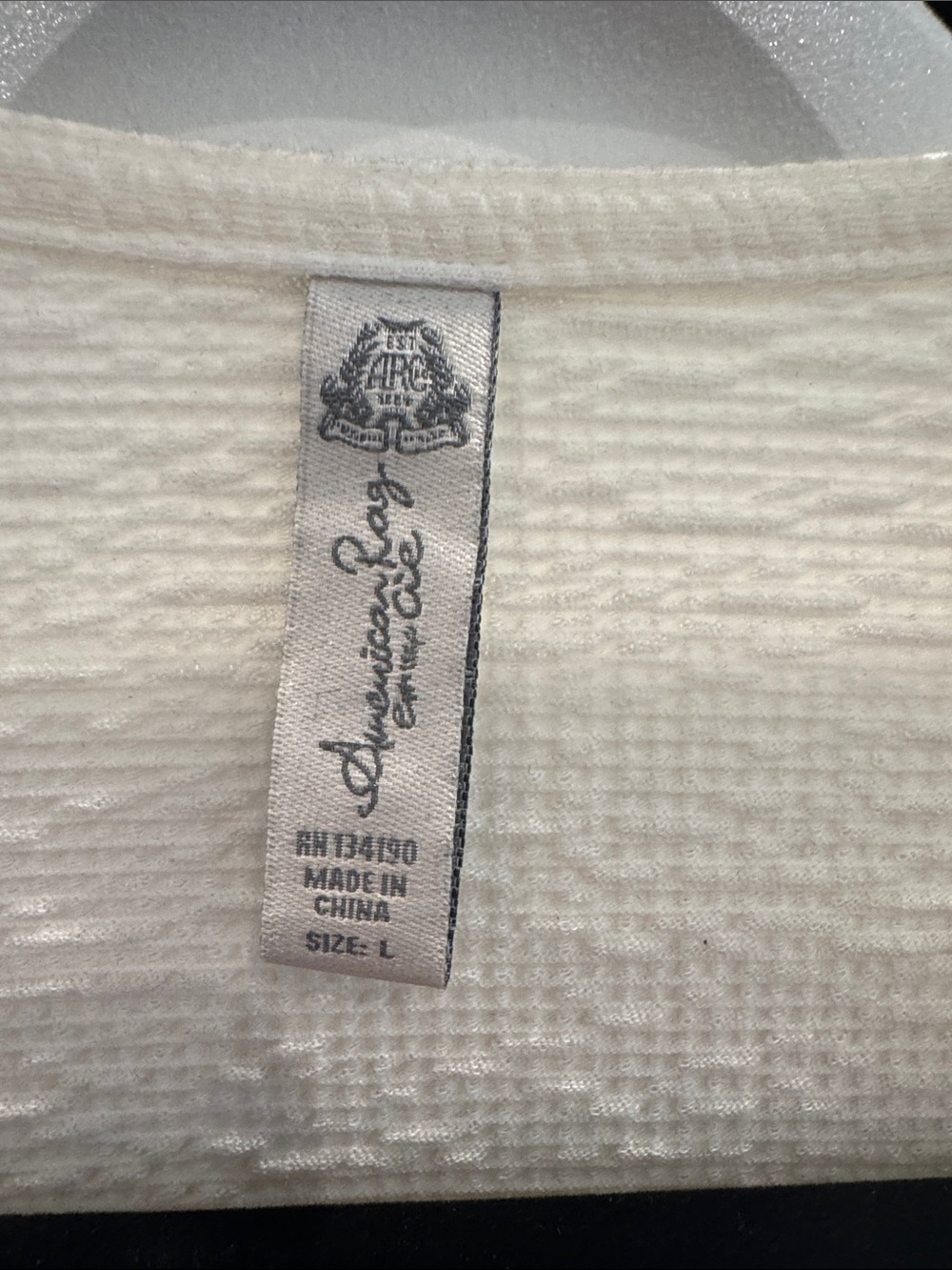 American Rag Cream Ruffle V-Neck Textured Camisole - Picture 2 of 5